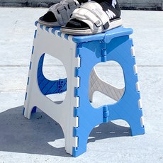 大馬卡 折疊椅/收摺椅, 輕鬆收納 不占空間 底部防滑墊設計, 藍色, 1個