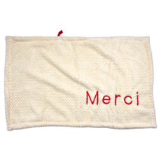 菓拉小舖 Merci 擦手巾，白色，50*30cm，聚酯纖維, 1條