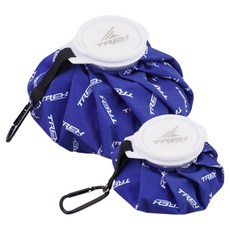 TREX 防水塗層登山扣掛式冷熱敷冰袋 大號+小號組合 藍色, 1套