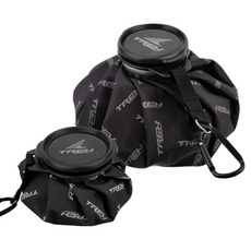 TREX 防水塗層登山扣掛鉤型冷熱敷冰袋 大號+小號組合 黑色, 1個