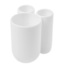 UMBRA Touch 3格牙刷收納架, 1個, 雲朵白