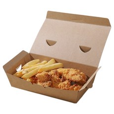 環保紙餐盒 1號, 200個, 牛皮紙