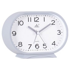 Chengda Mabso Shop Polio 簡約橢圓形桌上型鬧鐘 HR896, 灰色