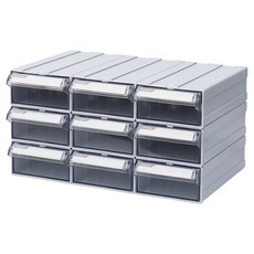 Promade Tools 多用途9格組裝式收納箱 J-109, 1個, 白色 + 透明