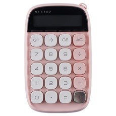 덱스탑 포켓 10자리 기계식 레트로 느낌 계산기 GC-D10A, 플라밍고 핑크, 1개