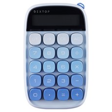 Dextop 口袋型10位數機械復古風計算機 GC-D10A, 青藍色, 1個