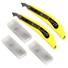 카테나이 아크릴 커터칼 2p + 기본칼날 6p + 추가칼날 30p 세트, 노랑, 1세트