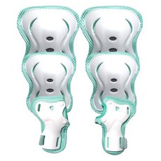 LANDWAY 兒童用 New 動態護具 2p + 護肘 2p + 雙手穿戴護腕套組, 1個, 薄荷綠