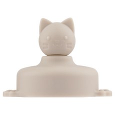 Joai 貓咪吸管杯頂飾 短款, 1個, 短款 單品(暖米色)