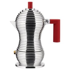ALESSI Pulcina 咖啡壺 3杯份 MDL02/3 R, 紅色, 1個