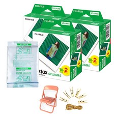 FUJIFILM 富士 instax 方形底片 70p + 相片椅隨機出貨 + 相片線組合, 1套, 單一商品