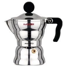 ALESSI Alessi Moka 義式濃縮咖啡壺 1杯份 AAM33/1, 黑色, 1個