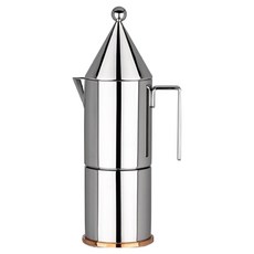 ALESSI La Conica 義式濃縮咖啡壺 6C 90002/6, 銀色, 1個