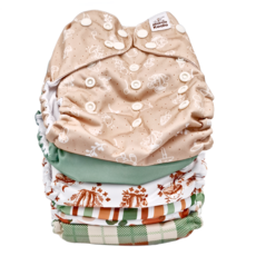 mama koala 嬰幼童成長型口袋式布尿布3.0, 小小蘑菇, 6件