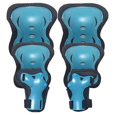 LANDWAY 兒童用動態護膝 + 護肘 + 護腕套組, 1套, 藍色