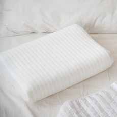 Brobro Huvis Duraron 涼感空氣線圈枕墊 + 枕頭套組, 涼感枕頭, 條紋