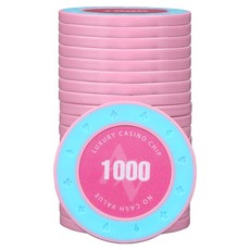 AAHM 16G 邊緣撲克籌碼 1000, 粉紅色, 25個