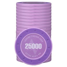 AAHM 16G 邊緣撲克籌碼 25000, 紫色, 25個