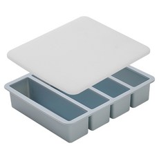 Nurive 長方形隨行杯用製冰盒 + 蓋子組, 1套, 藍色