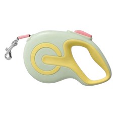 모나지오 반려동물 써클 자동 리드줄, 핑크버튼, 1개