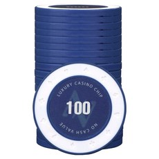 AAHM 16G 邊緣撲克籌碼 100, 海軍藍, 25個