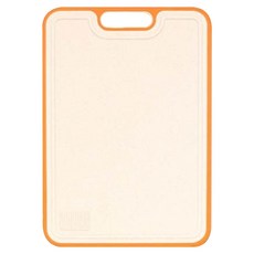 Mass 生活好物 多功能雙面防滑抗菌砧板 橙色 385 x 265 x 16mm, 1個
