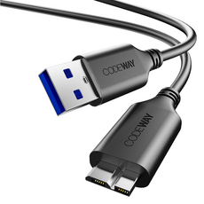 CODEWAY USB 3.0 A to Micro B 外接硬碟傳輸線, 1m, 1個