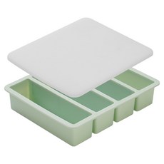 누리브 직사각 얼음 트레이 텀블러용 + 덮개 세트, 그린, 1세트