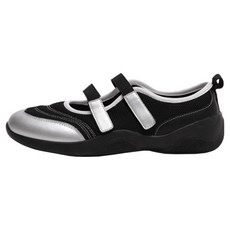 마크모크 쏘머치 천연소가죽 더블 벨크로 배색 포인트 메리제인 스니커즈 3cm