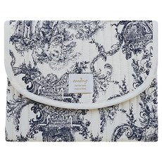 EmonG Toile de Jouy 攜帶式換尿布墊, 1個, 海軍藍