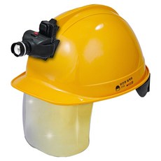 동명 고급형 일반창 골드보안경 안전모 헤드랜턴포함 옐로우, 1세트