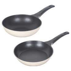 Elga 鈦鑄造平底鍋2件組, 1套, 平底鍋 20cm + 炒鍋 20cm, 混合色