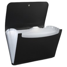 Fuora 時尚13格文件袋, 黑色, 1個