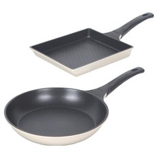 Elga 티타늄 주물 프라이팬 세트 2개, 혼합색상, 1세트, 프라이팬 28cm + 계란말이팬 25cm