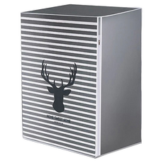 葉子小舖 防水洗衣機防塵套 可愛動物條紋滾筒式款, 條紋馴鹿, 83 x 60 x 56cm