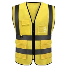口袋型安全背心, 1個, 黃色