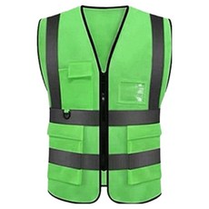 포켓형 안전조끼 연두, 1개