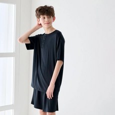 메종마밤 아동용 쿨 학생 헨리넥 5부 잠옷 상하의 세트