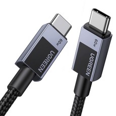 UGREEN 綠聯 Type-C to Type-C 頂級PD高速充電線, 3m, 1個, 混色