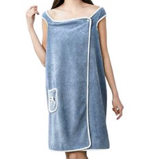 Librica 女性沐浴裹身浴袍, 藍色, 1個