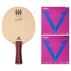 XIOM TMX I PRO Inner FL+Vega桌球拍膠皮組 藍色+黑色, 1組, 單品