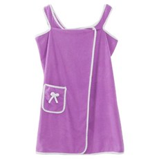 前程似錦 女性沐浴裹身浴袍, 紫色, 1個