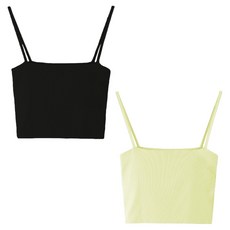 피어니스트 여성용 언더 이너 일자 끈나시 티셔츠 2종 세트