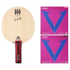 XIOM TMX Outer ST 球拍 + VEGA 桌球膠皮套組 粉紅色 + 黑色, 1套, 單一商品