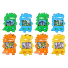 普衆 恐龍牙齒彩色水中遊戲機 4款 x 2入組, 1套, 黃色, 橘色, 天藍色, 綠色