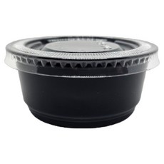 Swan 70Φ 高級醬料容器 黑色 + 蓋子組合, 100套