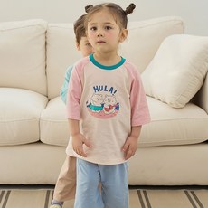 코디아이 아동용 훌라캣 칠부 실내복 상하의 세트