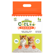 MRC 瑪西森林 貓砂 除臭稻殼 1.5mm 無香味, 2.5kg, 6L, 1盒
