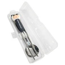 蠟筆小新不聽話立體湯匙筷子組, 1套, 熊貓, 湯匙 + 筷子 + 餐具盒