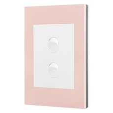 Legrand 羅格朗 Excel VIVO Simple 2開關 粉色框 + 白色, 1個